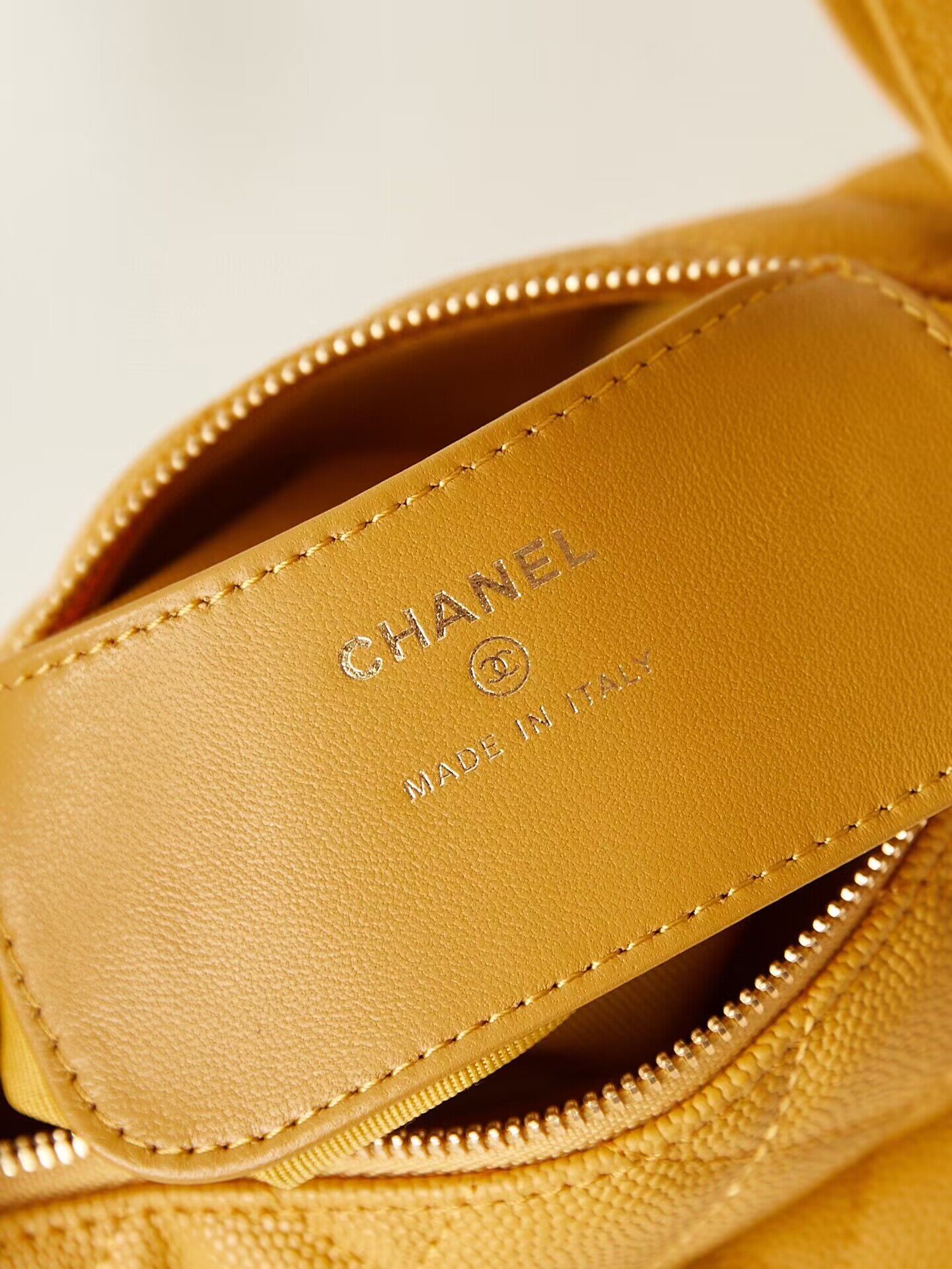 Chanel Caviar Quilted Polly Pocket AP3467 Yellow Chanel Caviar Quilted Polly Pocket AP3467 Yellow
