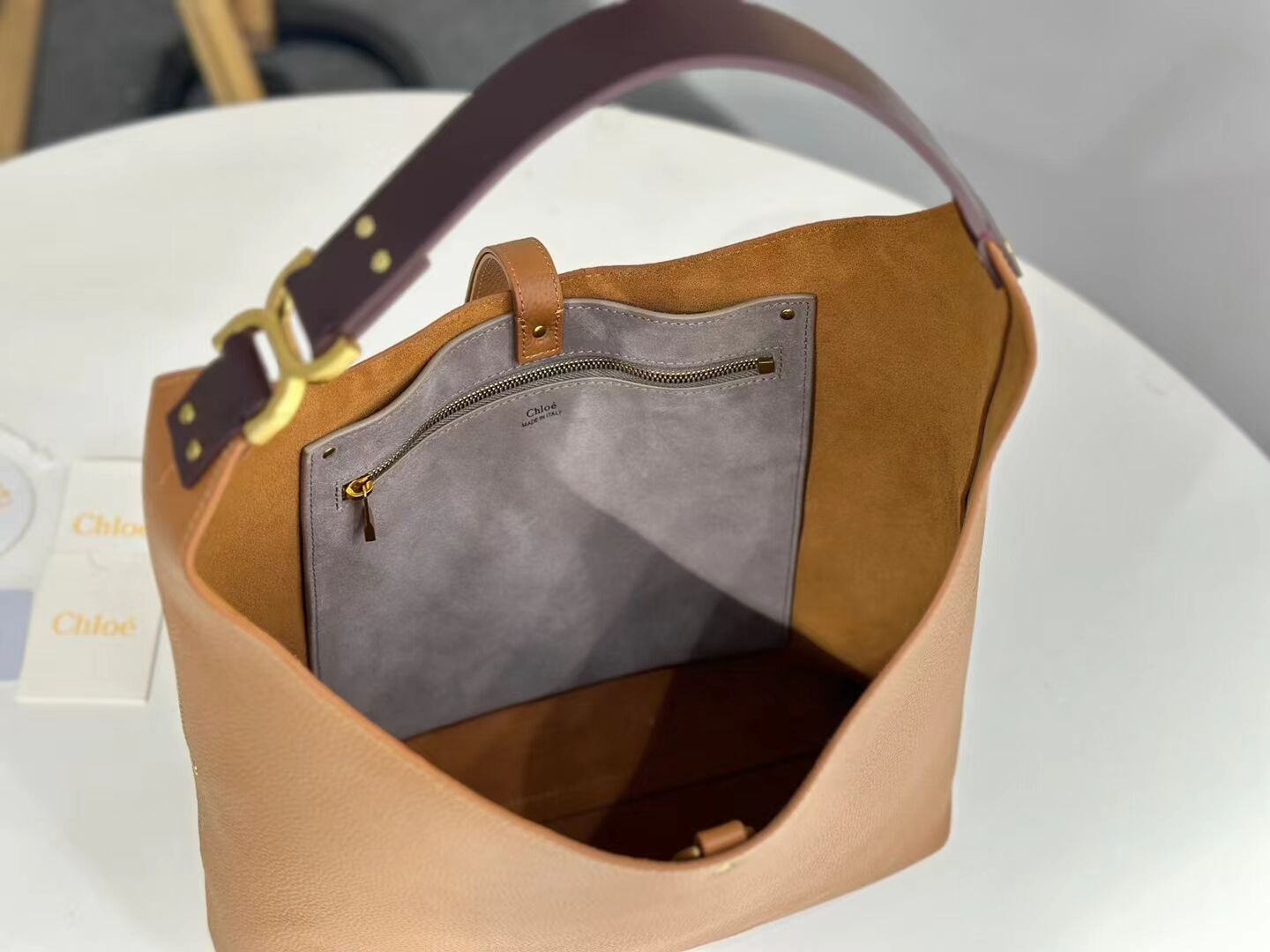 CHLOE leather shoulder bag CL224765 Caramel CHLOE leather shoulder bag CL224765 Caramel