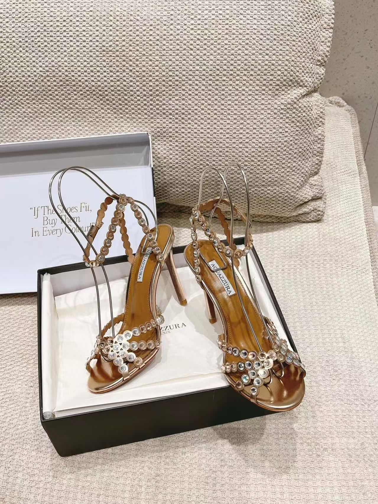 AQUAZZUR WOMENS SANDAL heel height 8.5CM 11966-11 Light Gold AQUAZZUR WOMENS SANDAL heel height 8.5CM 11966-11 Light Gold
