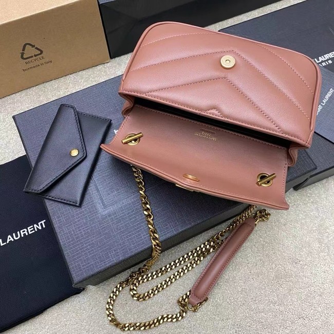 SAINT LAURENT LOULOU MINI IN LAMBSKIN 821749 pink