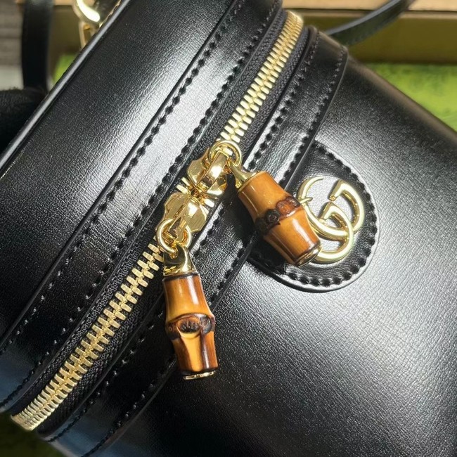 GUCCI MINI VANITY BAG WITH BAMBOO HANDLE 760200 black