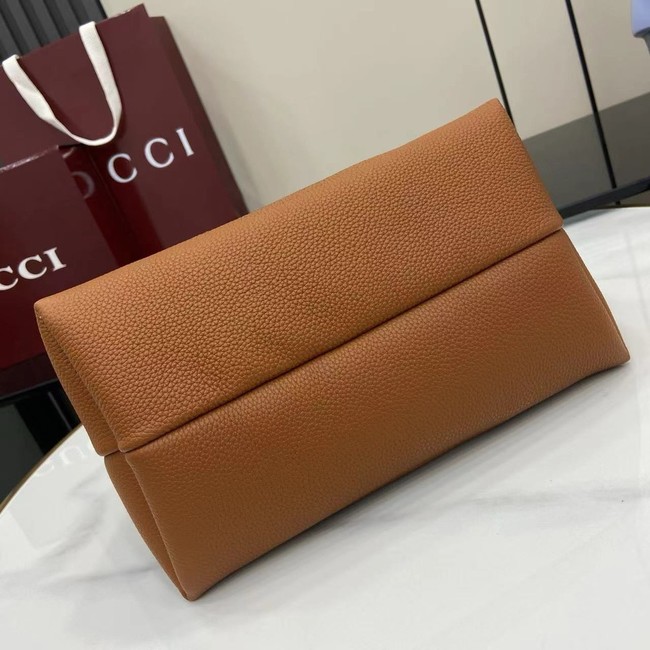 GUCCI SOFTBIT MEDIUM TOP HANDLE BAG 837467 Brown