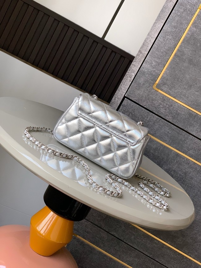 Chanel CLASSIC Original Lambskin 11.12 HANDBAG AS6563 Silver