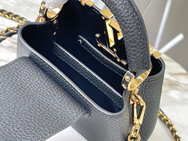 Louis Vuitton Capucines nano M24583 black&Crystal