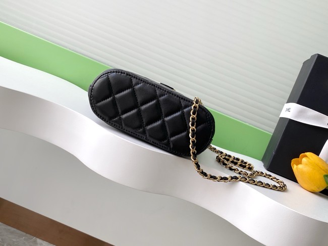 Chanel MINI TOTE BAG Suede Calfskin AS4742 black&brown