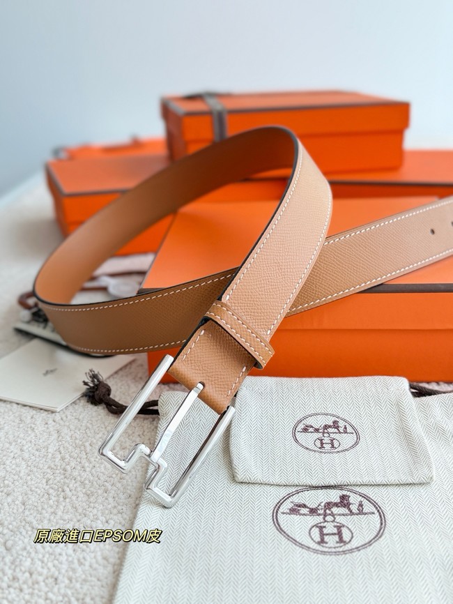 Hermes Epsom calfskin leather belt 66006