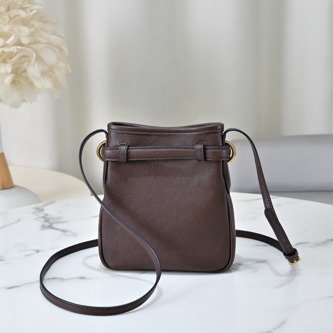 MIUMIU Nappa leather bag 5NR461 dark brown