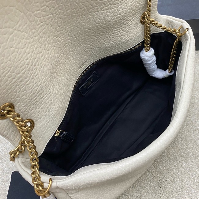 Saint LaurentCALYPSO SMALL IN GRAINED LAMBSKIN 734153 BLANC VINTAGE