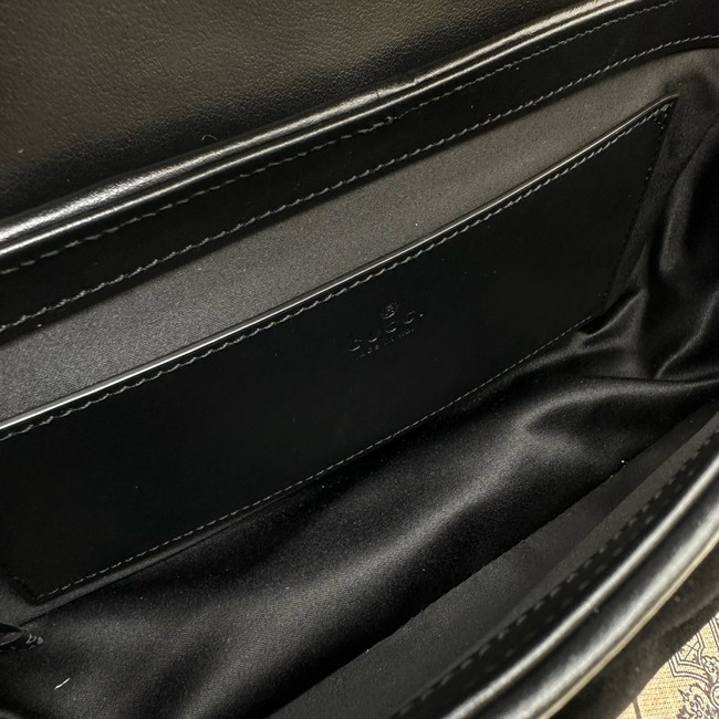 Gucci GG Marmont small shoulder bag velvet 446744 black