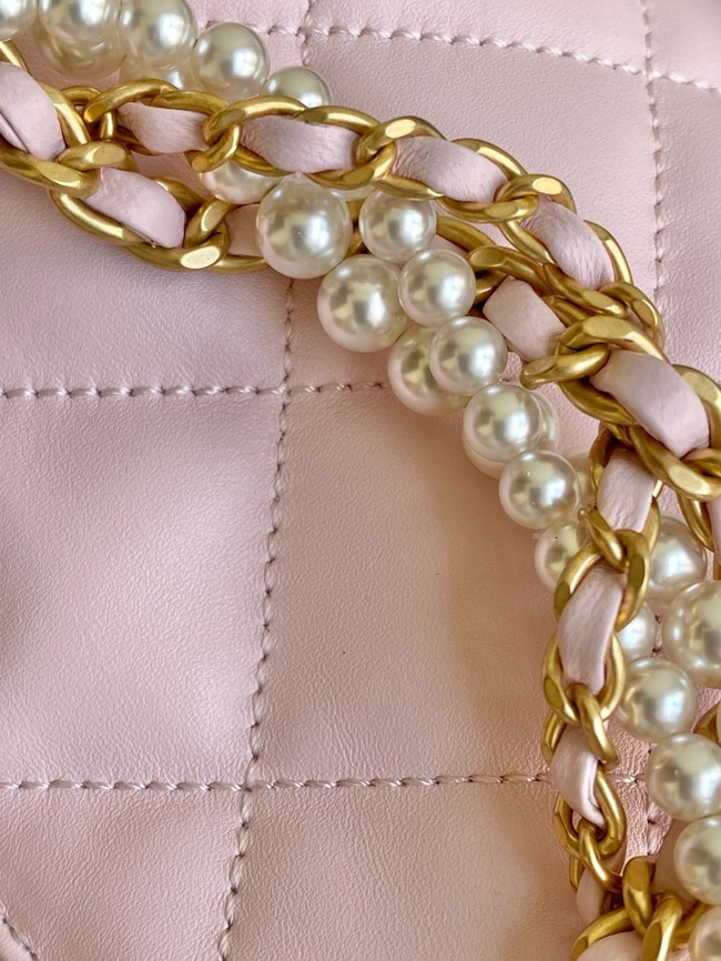 Chanel Lambskin Hobo Handbag AS5898 pink