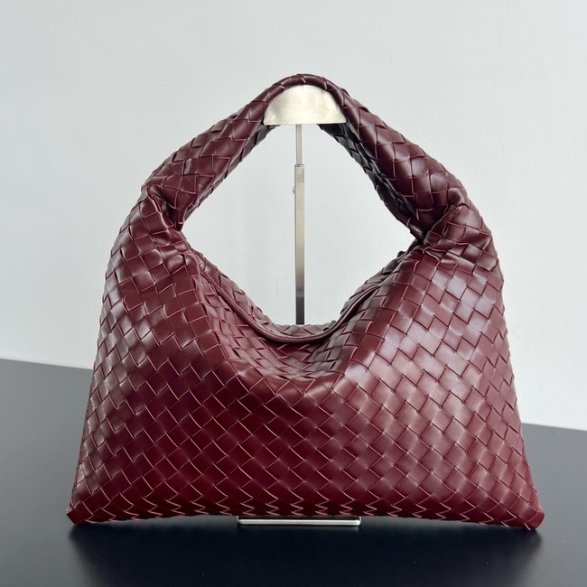 Bottega Veneta Hop calf leather 796262 Dark barolo