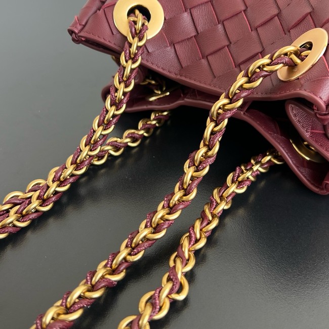 Bottega Veneta Small Parachute Chain 817175 Dark barolo