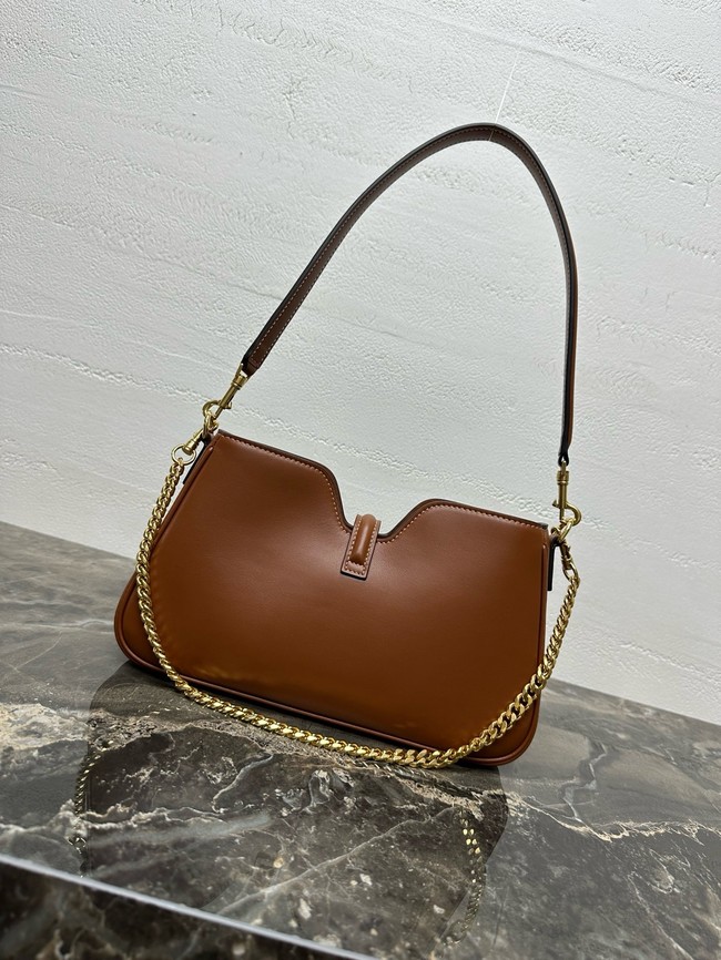 Celine SHOULDER CAMILLE 16 SOFT IN SMOOTH CALFSKIN 122073 Camel