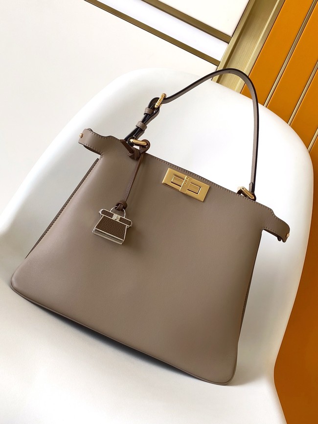 FENDI Way Medium Cowhide Bag 8BN367 light gray