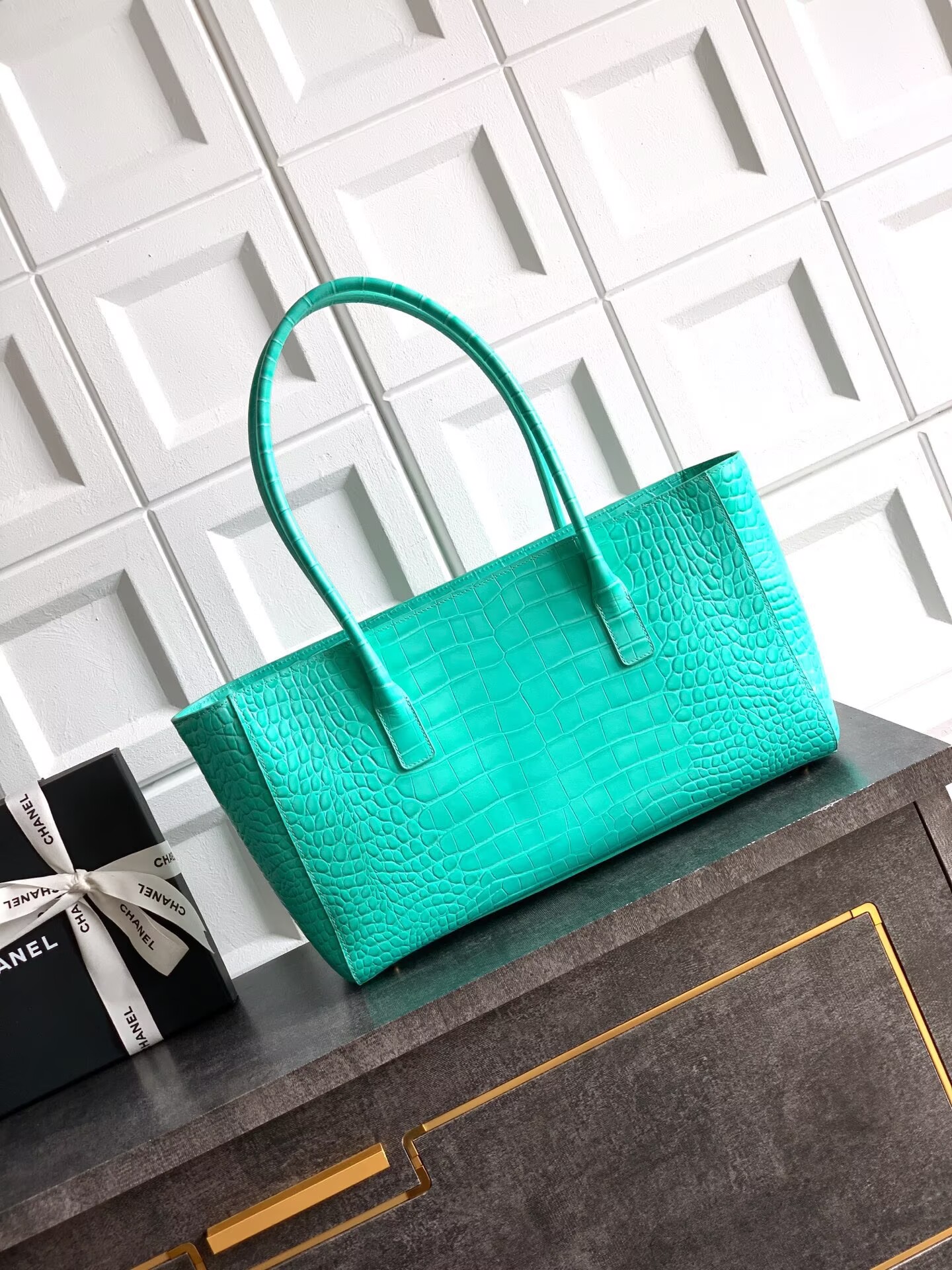 Chanel 2026SS Original Crocodile Leather A31021 Blue Chanel 2026SS Original Crocodile Leather A31021 Blue