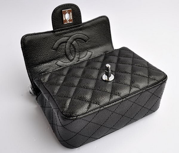Chanel Classic Black Caviar Silver Chain Quilted Flap Bag Chanel Classic Black Caviar Silver Chain Quilted Flap Bag