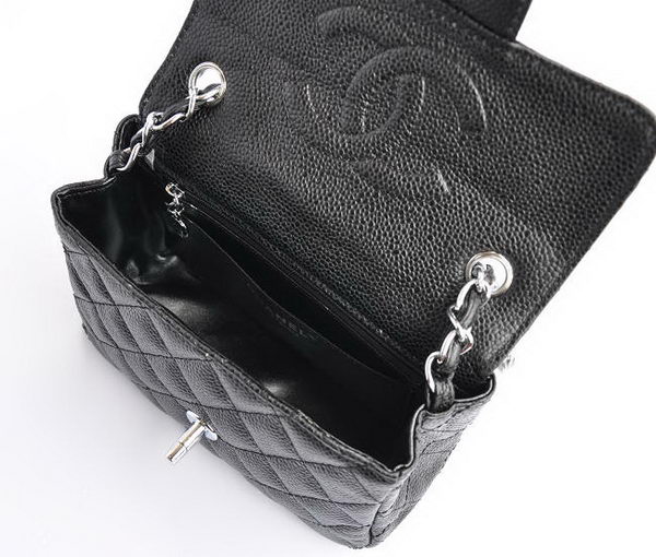 Chanel Classic Black Caviar Silver Chain Quilted Flap Bag Chanel Classic Black Caviar Silver Chain Quilted Flap Bag