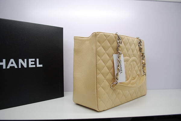 Hot Style Chanel GST Caviar Leather Coco Bag A36092 Cream Silver Hot Style Chanel GST Caviar Leather Coco Bag A36092 Cream Silver