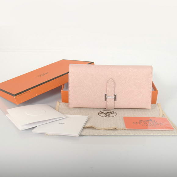 Hermes Bearn Japonaise Smooth Leather Tri-Fold Wallet H308 Pink Hermes Bearn Japonaise Smooth Leather Tri-Fold Wallet H308 Pink