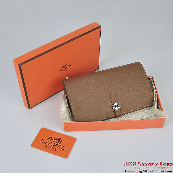 Hermes Dogon Wallet Travel Case H001 Brown Hermes Dogon Wallet Travel Case H001 Brown